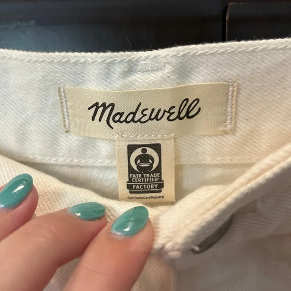 Madewell The Momjean Shorts- Tile White NWT 26 - Picture 5 of 7